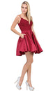 Vestido Corto de Encaje con Tirantes Espagueti Dancing Queen 3037