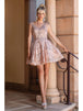 Vestido de fiesta sin mangas cuello jersey Dancing Queen 3275