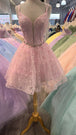 Vestido de fiesta con mangas de tirantes y cuello en V Dancing Queen 3350
