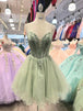 Vestido de fiesta con mangas de tirantes y cuello en V Dancing Queen 3351