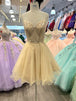 Vestido de fiesta con mangas de tirantes y cuello en V Dancing Queen 3352