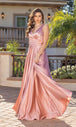 Vestido de fiesta de satén sin mangas en línea A Dancing Queen 4262