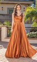 Vestido de fiesta de satén sin mangas en línea A Dancing Queen 4262