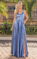 Vestido de fiesta línea A con abertura alta Dancing Queen 4263