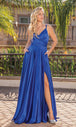 Vestido de fiesta línea A con abertura alta Dancing Queen 4263
