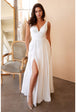Vestido blanco clásico de satén suave 7469W de Ladivine