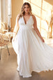 Vestido de novia clásico de satén suave de Ladivine 7469WW