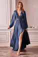 Vestido de satén de manga larga 7475 de Ladivine