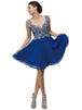 Vestido de fiesta cuello en V Dancing Queen 9160