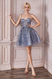Vestido corto sin tirantes 9243 de Ladivine
