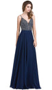 Vestido sin mangas de gasa con abalorios joya Dancing Queen 2493
