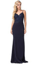Vestido sin mangas de encaje con escote en V y trompeta Dancing Queen 2620
