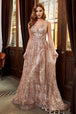 Vestido corte A con escote pronunciado CB068 de Ladivine