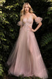 Vestido de fiesta floral con manga puff  CB080 de Ladivine