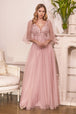 Vestido en Corte  línea-A con manga puff CD0182 de Ladivine