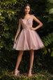 Vestido corto de tul y encaje CD0188 de Ladivine