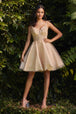 Vestido corto de tul y encaje CD0188 de Ladivine