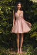 Vestido corto de tul con corte linea-A CD0189 de Ladivine