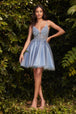 Vestido corto de tul con corte linea-A CD0189 de Ladivine