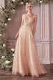 Vestido de línea de tul en capas CD0196 de Ladivine