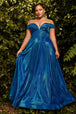 Vestido de gala metálica hombro descubierto CD210C de Ladivine