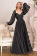 Vestido chiffon de manga larga  Ladivine CD243