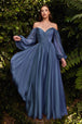 Vestido chiffon de manga larga  Ladivine CD243