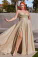 Vestido de línea A de brillo CD252C de Ladivine