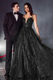 Vestido de gala con brillo en capas CD996 de Ladivine