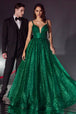 Vestido de gala con brillo en capas CD996 de Ladivine