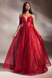 Vestido de gala con brillo en capas CD996 de Ladivine