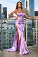 Vestido asimétrico satinado ajustado CDS411 de Ladivine