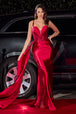 Vestido satén suave con faja CDS417 de Ladivine
