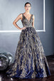 Vestido corte-A brillo floral J812 de Ladivine