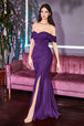 Vestido de la noche liso con detalle del hombro KV1050 de Ladivine