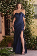 Vestido de la noche liso con detalle del hombro KV1050 de Ladivine