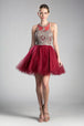 Vestido de cóctel corto en capas UJ0119 de Ladivine
