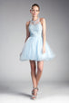 Vestido de cóctel corto en capas UJ0119 de Ladivine