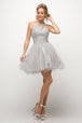 Vestido de cóctel corto en capas UJ0119 de Ladivine