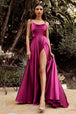 Vestido linea a de saten de Ladivine BD104