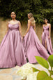 Vestido linea a de saten de Ladivine BD104