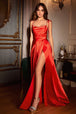 Vestido linea a de saten de Ladivine BD104