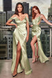 Vestido de novia de saten de Ladivine BD109