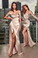 Vestido de novia de saten de Ladivine BD109