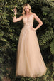 Vestido corte A estilo princesa floral de tul CB075 de Ladivine