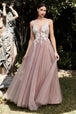 Vestido corte A estilo princesa floral de tul CB075 de Ladivine