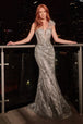 Vestido de brillo y con detalle de plumas  CB087 de Ladivine