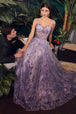 Vestido corte A con escote corsé y brillo CB102 de Ladivine