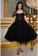 Vestido cocktail con manga puff CD0187 de Ladivine