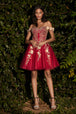 Vestido corto con hombro descubierto CD0194 de Ladivine